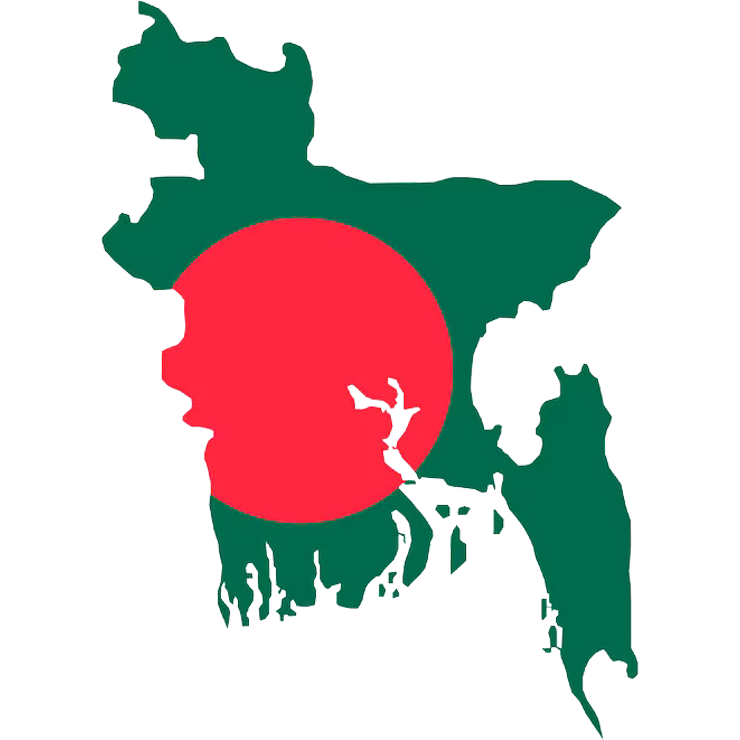 bangladesh map silhouette with flag white background 601298 291
